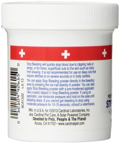 Cardinal Laboratories Remedy and Recovery Professional Groomer's Styptic Powder for Pets