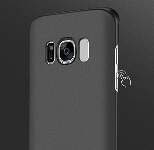 Case for Samsung Galaxy S8 Plus [ Black ] S8+ Anti-Slip Matte Coating Excellent Grip Thin Hard Protective PC Cover by HSWAI