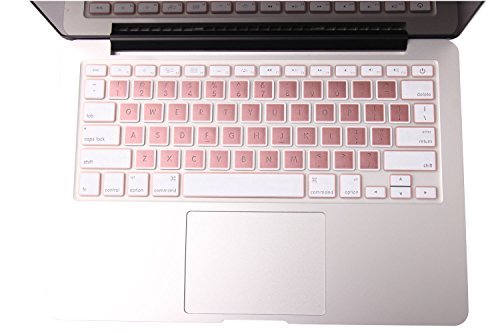 CaseBuy Rose Gold MacBook Pro Keyboard Cover Skin for MacBook Pro 13" 15" 17"(with or w/out Retina Display, 2015 or Older Version) and MacBook Air 13 Inch