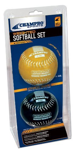 Champro Advanced Weighted Training Softball (Yellow/Black, 12-Inch)