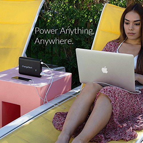 ChargeTech - Portable AC Outlet Battery Pack 27000mAh up to 85W / 110V (TSA Approved for Airline Travel) - External Power Bank Charger for MacBooks, Laptops, Cameras, Camping, CPAP...