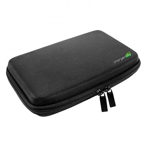 ChargerCity XT-Large Hard Shell Carry Case for Garmin Nuvi Drive Smart 55 56 57LM 2597LMT 65LM 65LMT 66LM 66LMT 67LM 67LMT 68LM 2639 2639LMT 2689 2689LMT 60LMT NUVICAM LMTHD GPS (FREE AIR VENT MOUNT)