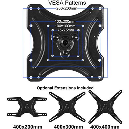 Cheetah Mounts ALAMLB Articulating Arm (20" Extension) TV Wall Mount Bracket for 20-55" TVs up to VESA 400 and 66lbs, Including a Twisted Veins 10' Cable and a 6" 3-axis Magnetic Bubble Level