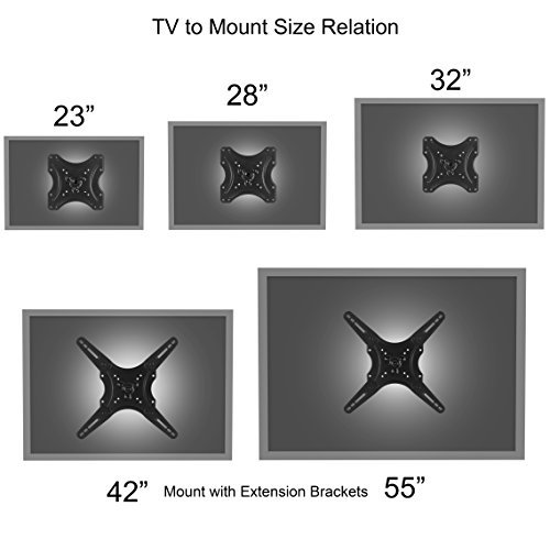 Cheetah Mounts ALAMLB Articulating Arm (20" Extension) TV Wall Mount Bracket for 20-55" TVs up to VESA 400 and 66lbs, Including a Twisted Veins 10' Cable and a 6" 3-axis Magnetic Bubble Level