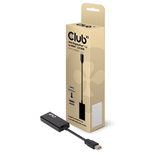 Club 3D, CAC-1170, Active Mini DisplayPort to HDMI 2.0 Adapter (Supports displays up to 4k / UHD / 3840x2160@60Hz) VESA certified