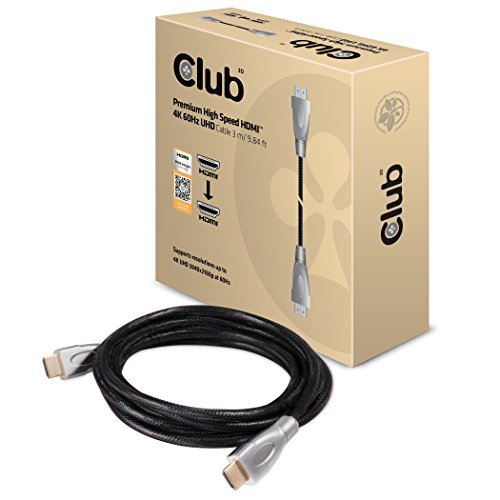 Club3D HDMI Premium Certified 2.0 High Speed 4K/60Hz UHD Cable (CAC-1310) 30AWG 3 meter/ 9.84ft.