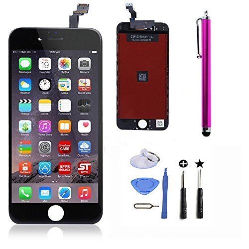 Cococka LCD Touch Screen Digitizer Frame Replacement Assembly Full Set for iPhone 6 (Black)