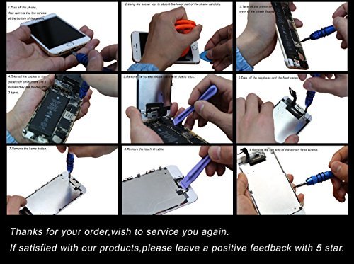 Cococka LCD Touch Screen Digitizer Frame Replacement Assembly Full Set for iPhone 6 (Black)