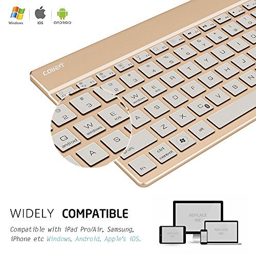 Collen Ultra-Thin Universal 7 Colors Backlight Wireless Bluetooth Keyboard