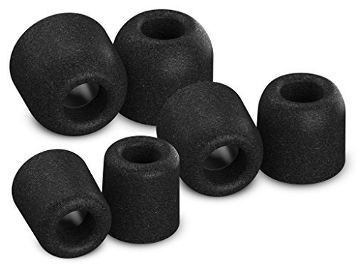 Comply Foam Premium Earphone Tips - Isolation T-500 (Black, 3 Pairs, S/M/L)