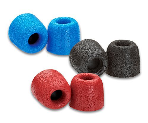 Comply Foam Premium Earphone Tips - Isolation T-500 (Multi-Color, 3-Pairs, Medium)