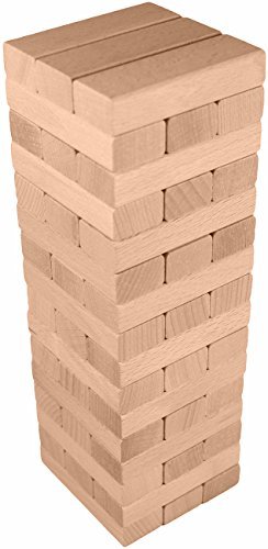 CoolToys Timber Tower Wood Block Stacking Game – Original Edition (48 Pieces)