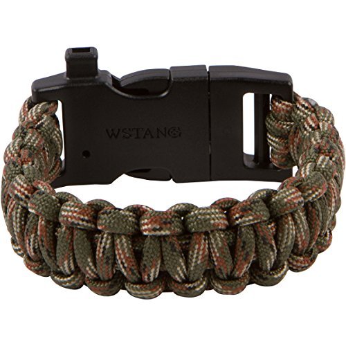 Core Survival Paracord Survival Bracelet - Hiking Multi Tool, Emergency Whistle, Compass for Hiking, Camp Fire Starter 5-in1 Set