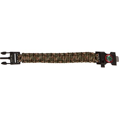 Core Survival Paracord Survival Bracelet - Hiking Multi Tool, Emergency Whistle, Compass for Hiking, Camp Fire Starter 5-in1 Set