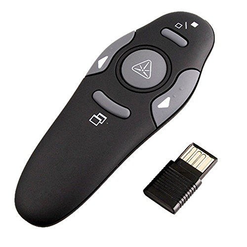 Covenov 2.4GHz Wireless Presenter Remote Control PowerPoint PPT ,Meeting, Teaching, Speech (Black)