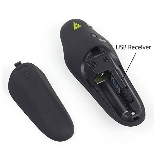 Covenov 2.4GHz Wireless Presenter Remote Control PowerPoint PPT ,Meeting, Teaching, Speech (Black)