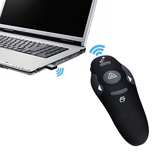 Covenov 2.4GHz Wireless Presenter Remote Control PowerPoint PPT ,Meeting, Teaching, Speech (Black)