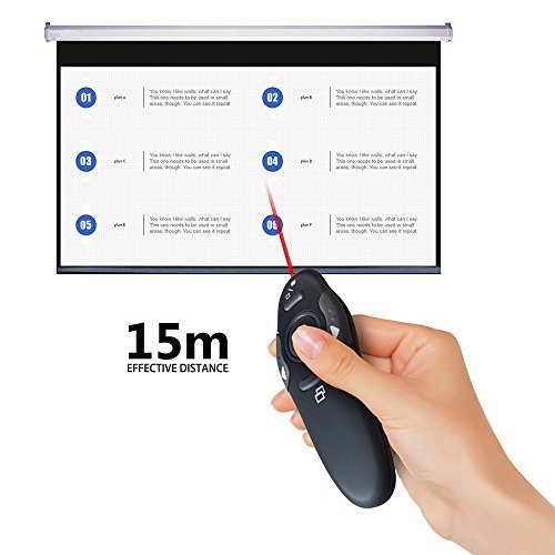 Covenov 2.4GHz Wireless Presenter Remote Control PowerPoint PPT ,Meeting, Teaching, Speech (Black)