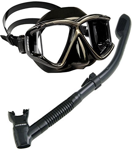 Cressi Panoramic Wide View Mask Dry Snorkel Set