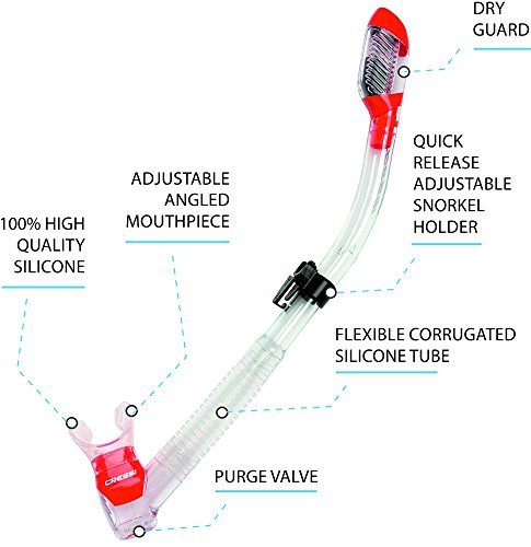 Cressi SUPERNOVA DRY, Adult Diving Dry Snorkel - Cressi: Quality Since 1946