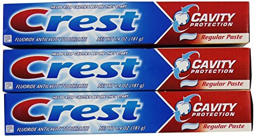 Crest Cavity Protection Toothpaste - Twin Pack 6.4 Oz, (Pack of 3) 