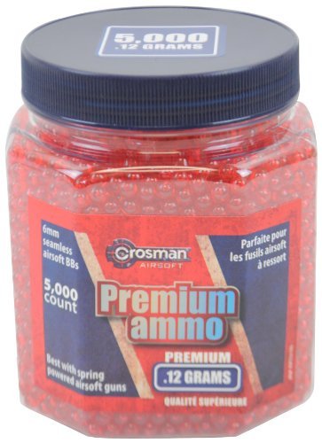 Crosman AirSoft BBs (5000 .12G 6mm, Red BBs)