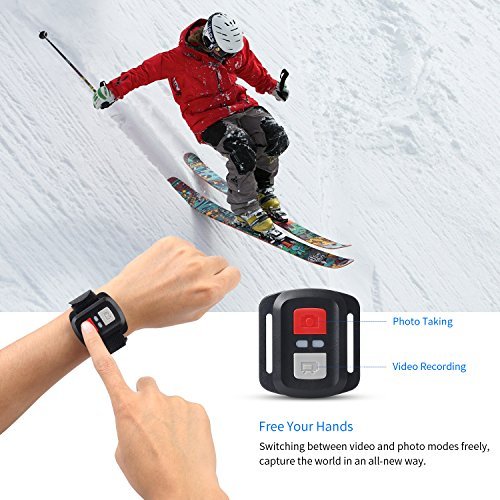 Crosstour 4K Sports Action Camera WIFI 16MP Ultra HD Waterproof Underwater Camcorder with Remote Control 170°Wide-angle 2 Inch LCD Plus 2 Rechargeable 1050mAh Batteries and Mounting Accessories Kit