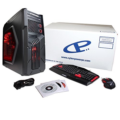 CyberpowerPC Gamer Ultra GUA3400A Gaming Desktop - AMD FX-6300 Six Core 3.5GHz, 8GB DDR3 RAM, 1TB HDD, 24X DVD, AMD R7 250 2GB, Windows 10 Home