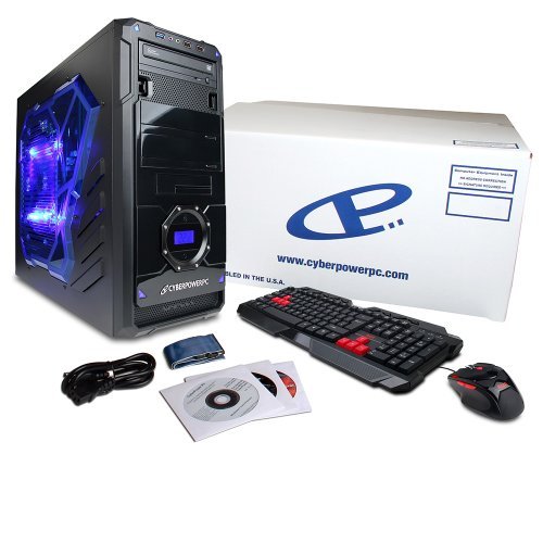 CyberpowerPC Gamer Ultra GUA3400A Gaming Desktop - AMD FX-6300 Six Core 3.5GHz, 8GB DDR3 RAM, 1TB HDD, 24X DVD, AMD R7 250 2GB, Windows 10 Home