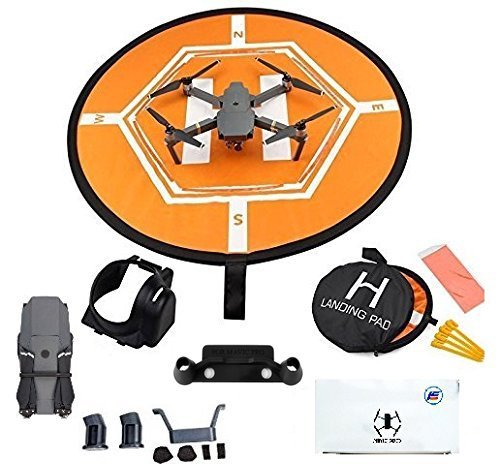 DJI Mavic Pro Fly More Combo Collapsible Quadcopter Safety Bundle: 3 Batteries, Landing Pad, Charging Hub and More