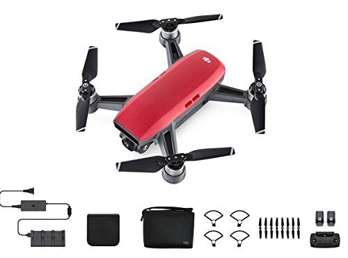 DJI Spark, Fly More Combo, Lava Red