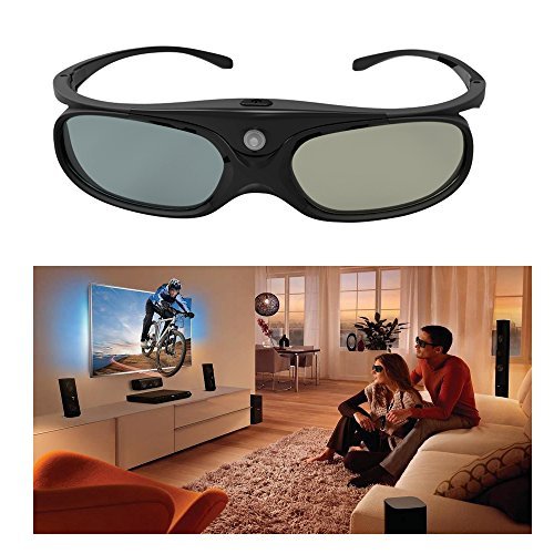 DLP Link 3D Glasses, ELEPHAS 144Hz Rechargeable Active Shutter Eyewear for All DLP-Link 3D Projectors-- Acer, ViewSonic, BenQ Vivitek, Optoma, Panasonic, Dell, Viewsonic etc (4 Pack)