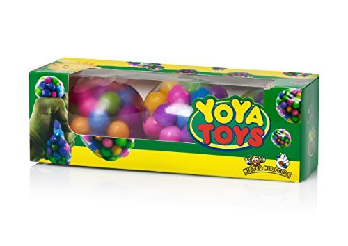 DNA Stress Ball by YoYa Toys- 3 Pack- Squeezing Stress Relief Ball- For Kids & Adults- Stress Squishy Toys For Autism, ADHD, Bad Habits & More- Risk-Free Sensory Rubber Ball