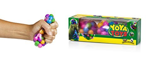 DNA Stress Ball by YoYa Toys- 3 Pack- Squeezing Stress Relief Ball- For Kids & Adults- Stress Squishy Toys For Autism, ADHD, Bad Habits & More- Risk-Free Sensory Rubber Ball