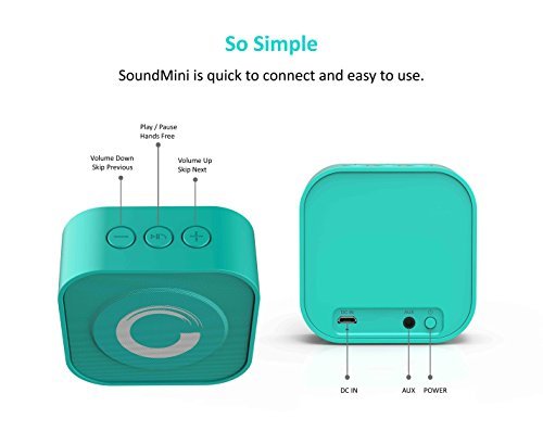 DOSS SoundMini Portable Mini Bluetooth Speakers,Wireless Pocket Outdoor Sport Speakers, Bluetooth 4.0 Speaker with 8 Hours Playtime,Rechargeable Battery & Handsfree(Blue)