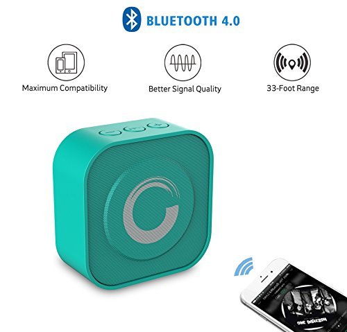 DOSS SoundMini Portable Mini Bluetooth Speakers,Wireless Pocket Outdoor Sport Speakers, Bluetooth 4.0 Speaker with 8 Hours Playtime,Rechargeable Battery & Handsfree(Blue)