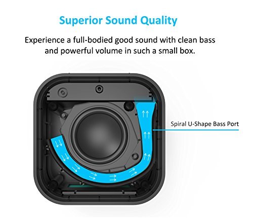 DOSS SoundMini Portable Mini Bluetooth Speakers,Wireless Pocket Outdoor Sport Speakers, Bluetooth 4.0 Speaker with 8 Hours Playtime,Rechargeable Battery & Handsfree(Blue)