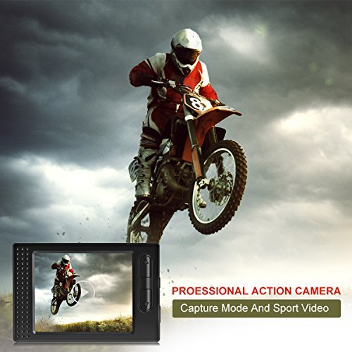 DROGRACE WP200 Sports Action Camera Video Camera Waterproof Digital Cam Car Dash Cam Full HD 1080P 12MP 25fps 30fps Helmet Mount Accessories Camera Kit 2 Inch LCD Screen