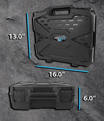 DRONESAFE Rugged Mini Drone Carry Case Organizer With Customizable Foam – Protect DJI Mavic Pro Foldable Drone Combo and Accessories Such as Remote Control , Extra Batteries , Propellers and More