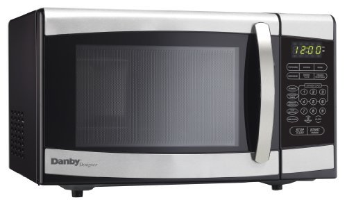 Danby Designer 0.7 cu.ft. Countertop Microwave, Black/Stainless Steel