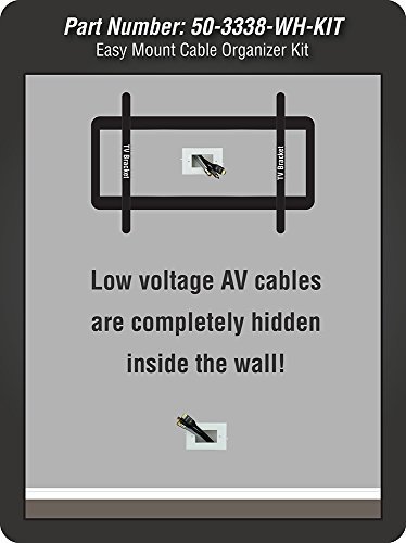 Datacomm 50-3338-WH-KIT Easy Mount Cable Organizer Kit - White