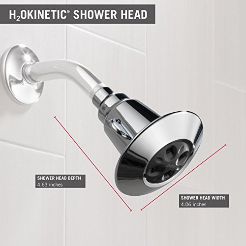 Delta 75152 3-7/8" Single-Function Shower Head with H2Okinetic Technology, Chrome