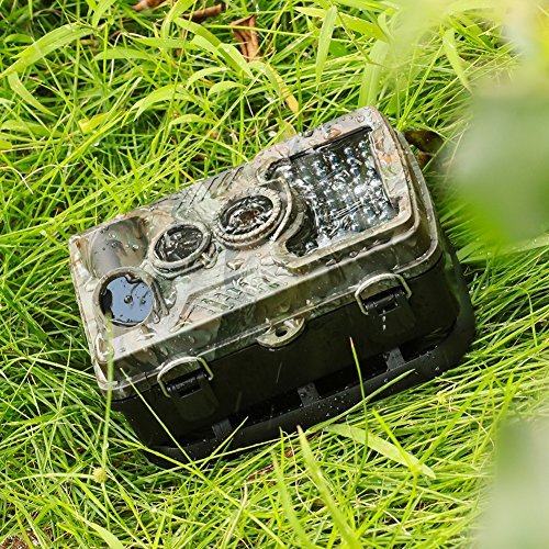 Distianert Trail Camera 12MP 1080P Wildlife Game Camera Low Glow Black Infrared Scouting Camera Deer Camera 80 Foot Detection Range for Wildlife Monitoring and Home Security