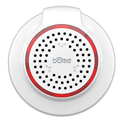 Dome Home Automation DMS01 Wireless Z-Wave Battery-Powered Home Security Siren and Chime, White