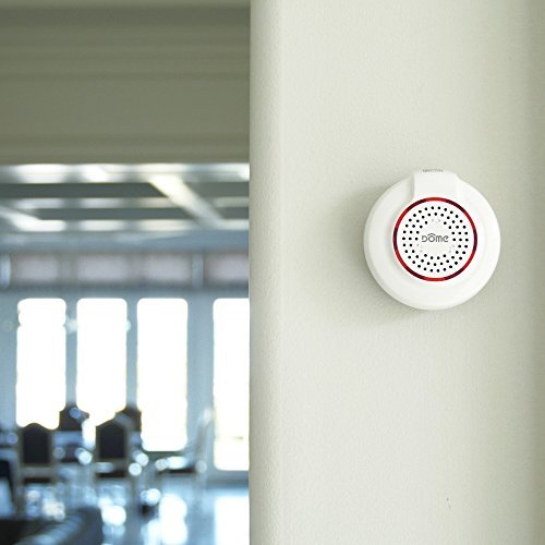 Dome Home Automation DMS01 Wireless Z-Wave Battery-Powered Home Security Siren and Chime, White