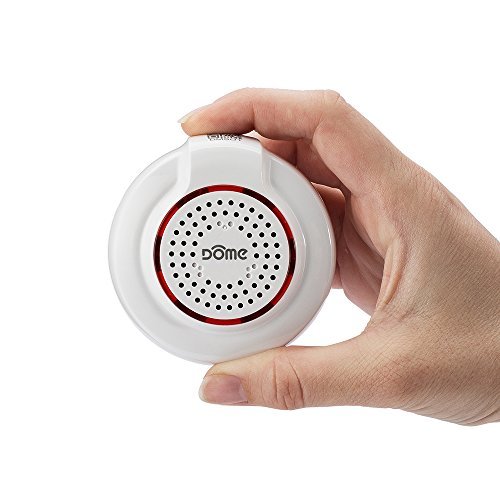 Dome Home Automation DMS01 Wireless Z-Wave Battery-Powered Home Security Siren and Chime, White