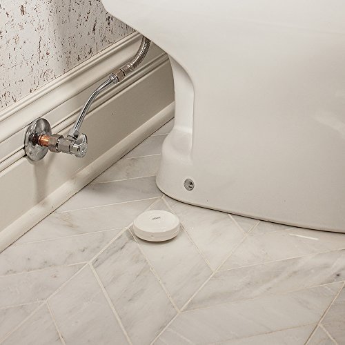 Dome Home Automation Leak Sensor Wireless Z-Wave Plus with Remote Probe, Water Resistant , White (DMWS1)