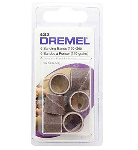 Dremel 432 1/2-Inch 120 Grit Sanding Bands, 6 Pack