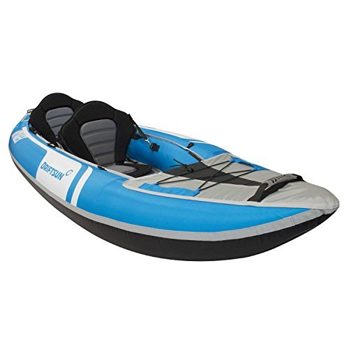 Driftsun Voyager 2 Person Inflatable Kayak - Complete with All Accessories, 2 Paddles, 2 Seats, Double Action Pump and More