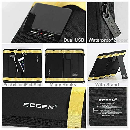 ECEEN ECC-626 13W Universal Foldable Solar Charger with Dual USB